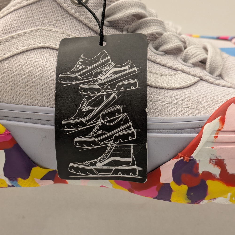 Vans  Multicolor Athletic Shoes Old Skool Tapered Rainbow Swirl Nimbus Cloud - Picture 3 of 11